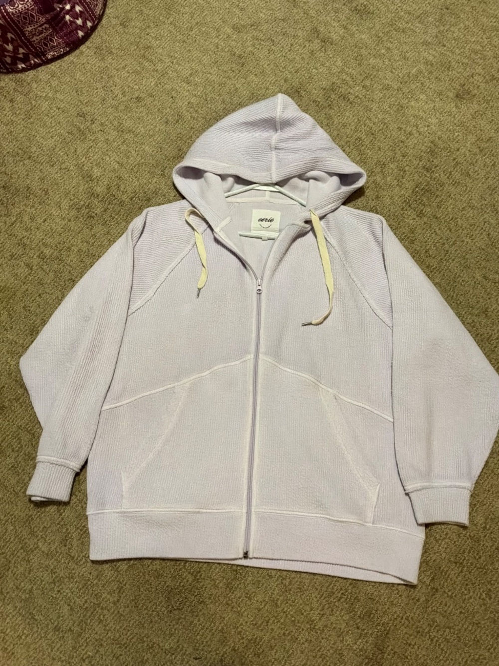 AERIE Wonder Full Zip Textured Hoodie - Oversized - Picture 4 of 5